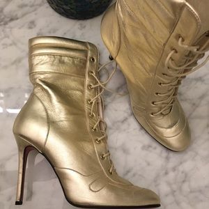 Christian Louboutin Gold Boots